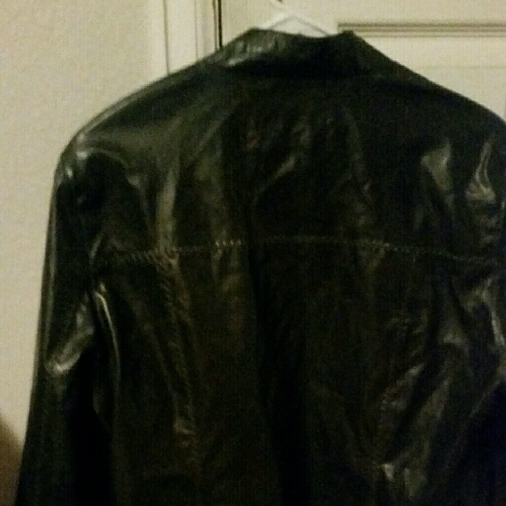 Green leather jacket